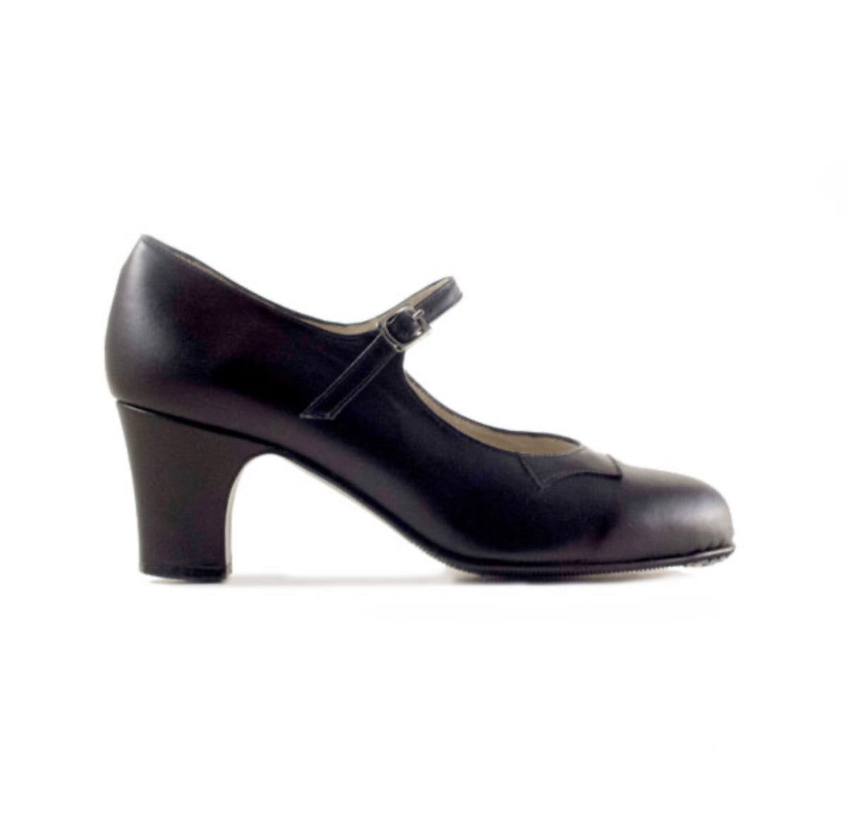Básico noir — vue de profil – chaussures de flamenco Begoña Cervera