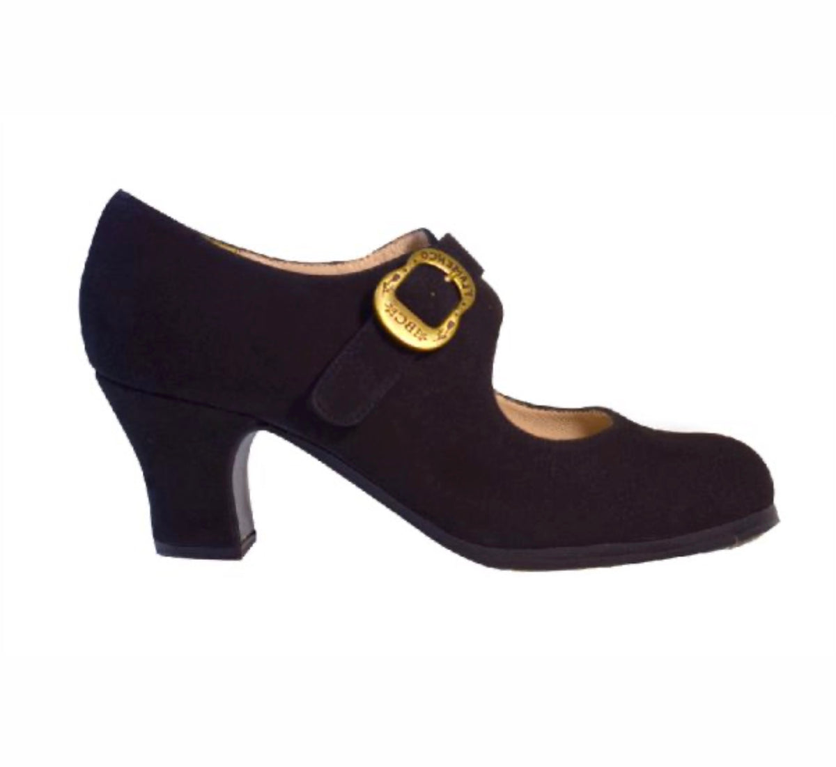 Tablas II noir — boucle dorée – chaussures de flamenco Begoña Cervera