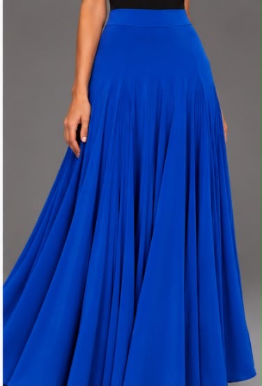 Jupe CARMEN bleu électrique – vue 2 – tenue de flamenco
