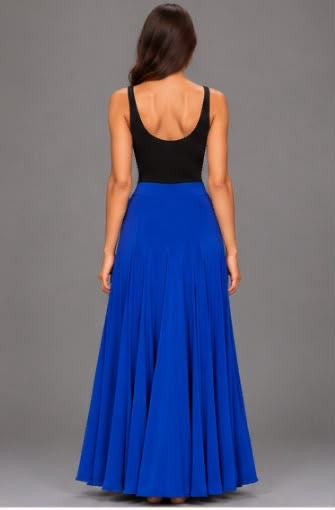 Jupe CARMEN bleu électrique – vue 4 – tenue de flamenco