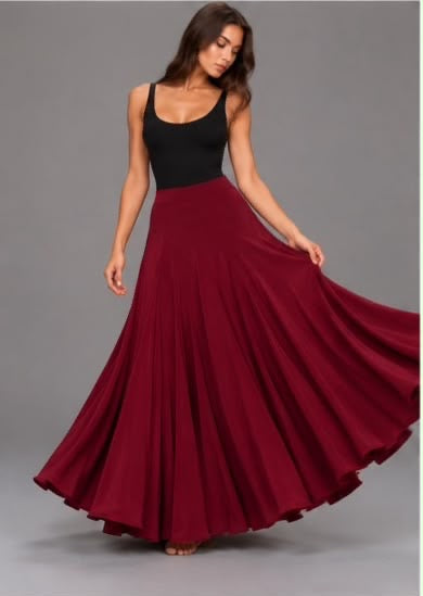 Jupe CARMEN bordeaux – vue 2 – tenue de flamenco