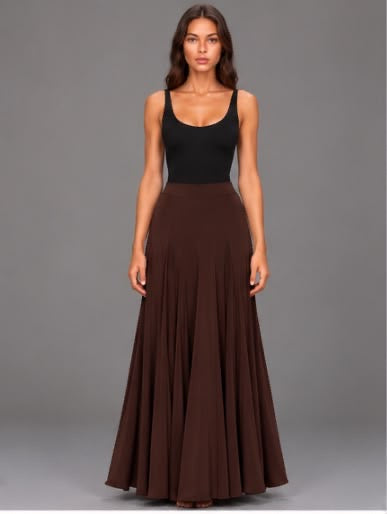 Jupe CARMEN marron – vue 1 – tenue de flamenco