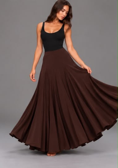 Jupe CARMEN marron – vue 3 – tenue de flamenco