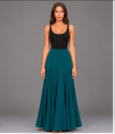 Jupe CARMEN pétrole – vue 1 – tenue de flamenco