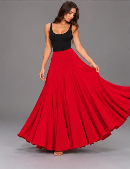 Jupe CARMEN rouge – vue 3 – tenue de flamenco