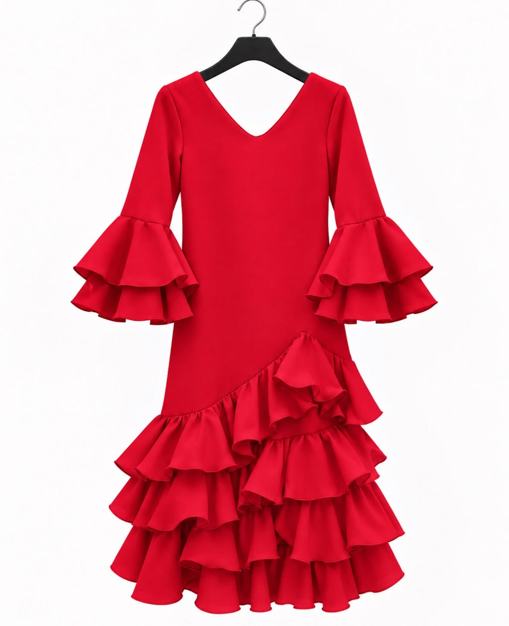 Robe Estrella Rouge à volants – tenue de flamenco